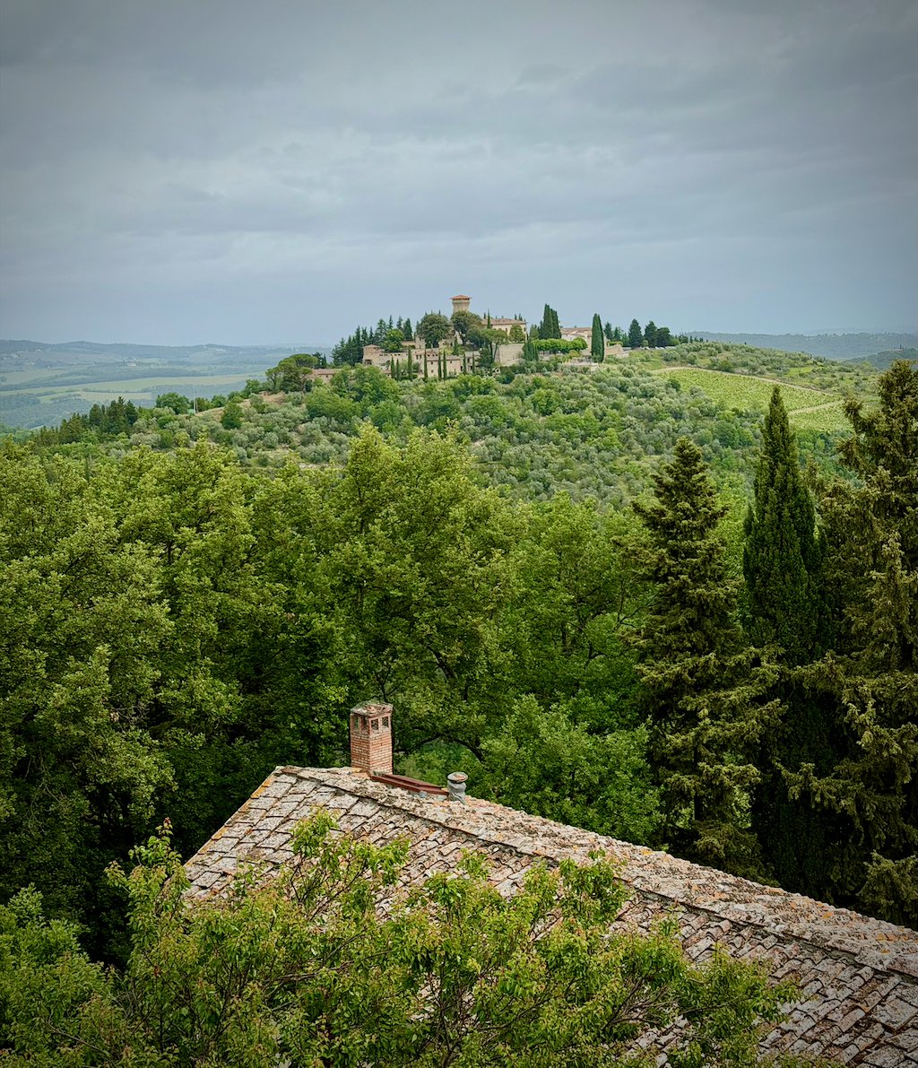 Castello di Verrazzano on its hilltop above the Chianti woods